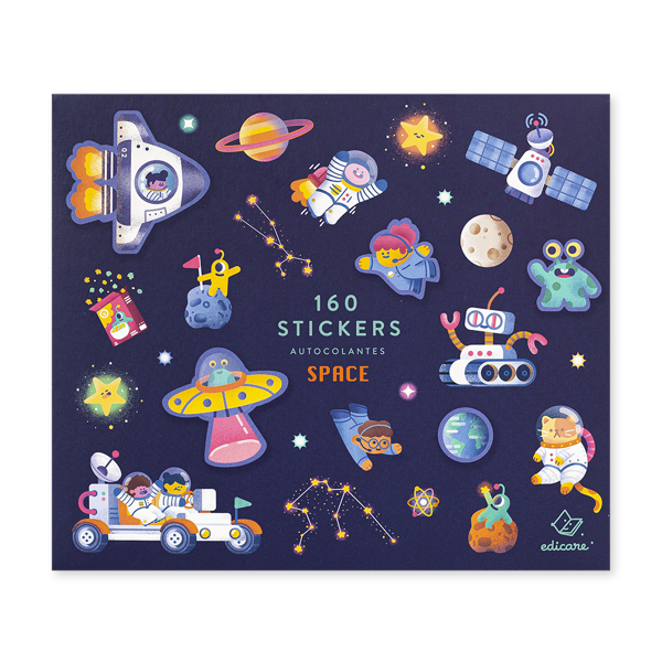 160 STICKERS SPACE