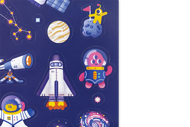 160 STICKERS SPACE