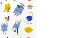 160 STICKERS MONSTERS