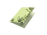 POSTCARD - I CAN'T DRAW - GREEN