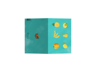 POSTCARD - 10 CUBES - BLUE