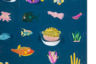 160 STICKERS COLOURFUL FISH